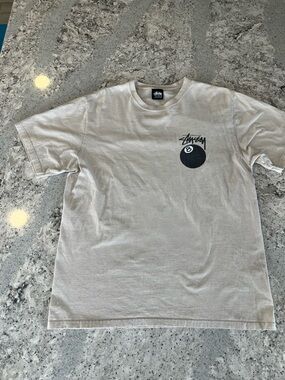 Stussy Beige 8-Ball Tee